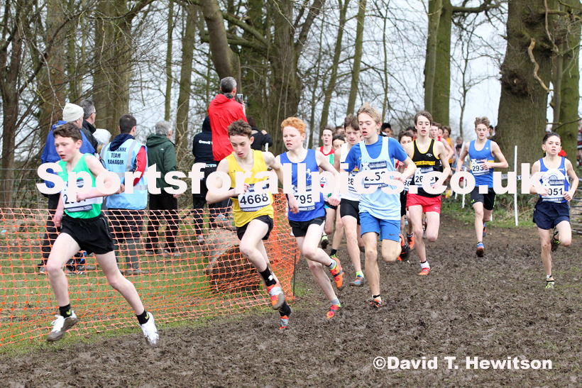Boys under-13s, 2020 British Athletics Inter Counties Cross Country Champs., Prestwold Hall, Loughborough. Photo: David T. Hewitson/Sports for All Pics